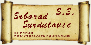 Srborad Surdulović vizit kartica